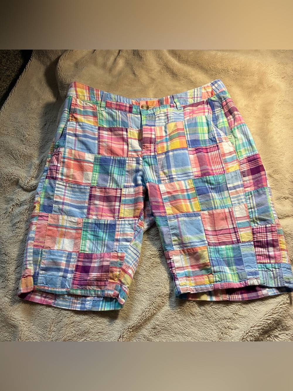 Ladies Multicolor Patchwork Shorts